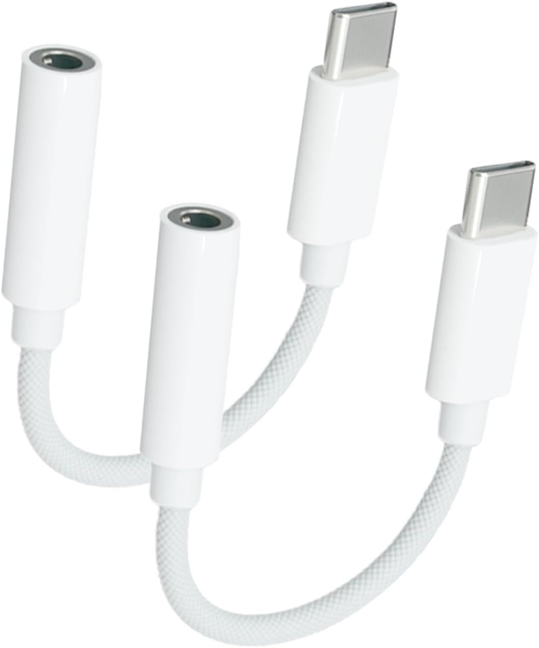 SUBZONAL-USB C Jack 3.5Mm Adaptateur USB C Jack Écouteurs Numérique Type C vers Audio Compatible avec Galaxy S24 S23 S20 S23 S22 S21 Ultra Note, Huawei Google Pixel 9/8 pour Ipad, Adaptateur Jacks 2