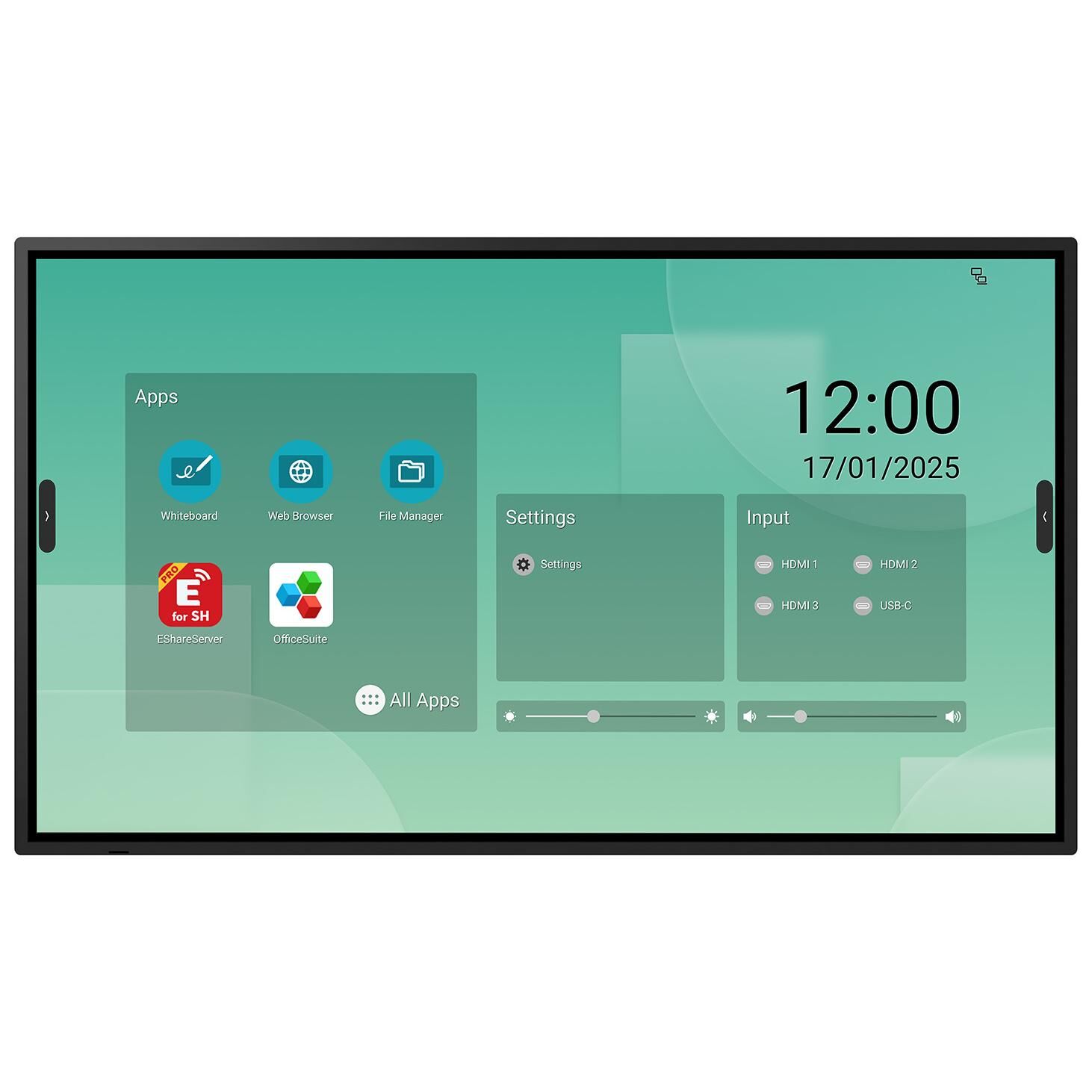 Sharp LM551 Écran plat interactif 55" LED Wifi 500 cd/m² 4K Ultra HD Noir Écran tactile Intégré dans le processeur Android 14 18/7