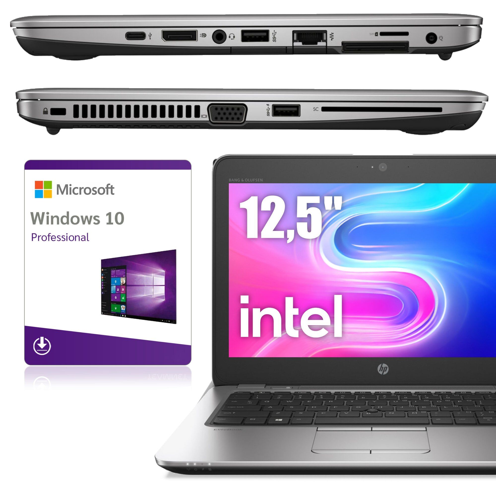 Ordinateur portable HP ELITEBOOK 820 G3 i5-6200U 16Go 256Go SSD HD WIN10PRO