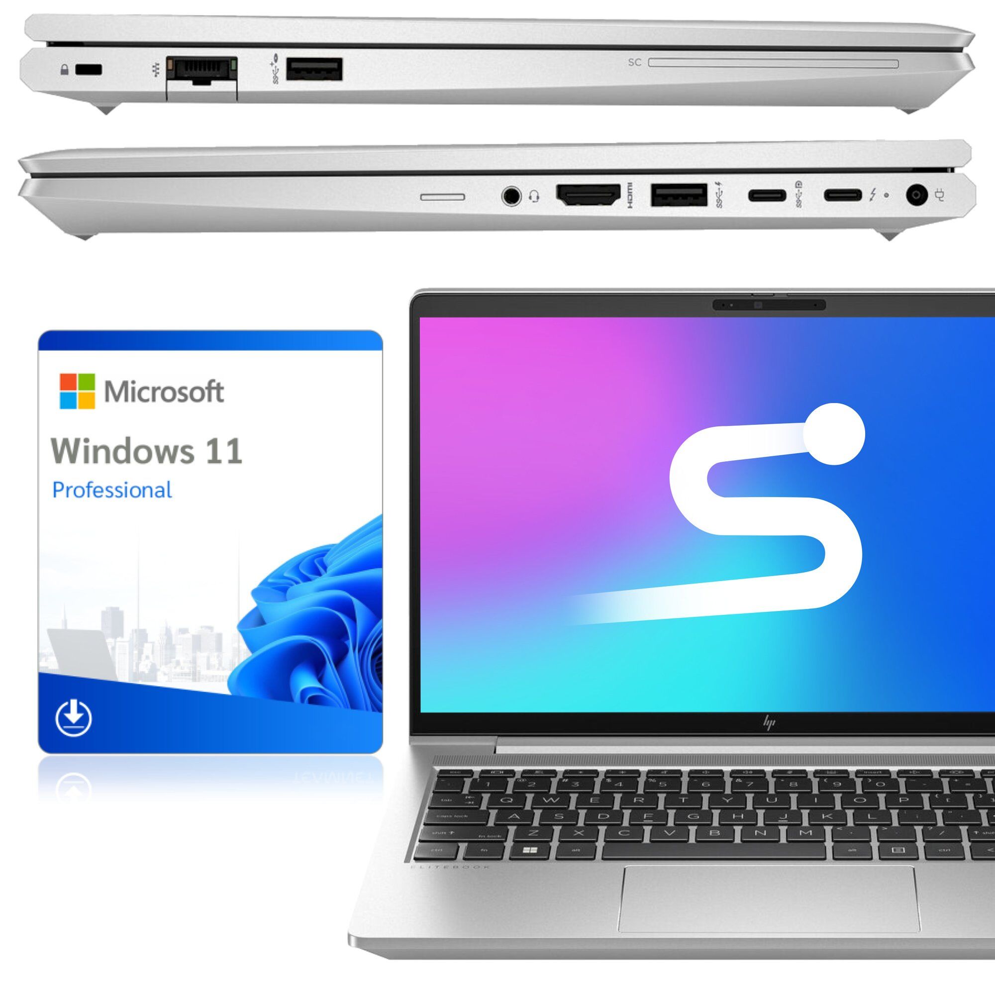 Ordinateur portable HP EliteBook 640 G10 I5-1345U 16Go 256Go SSD Full HD Windows 11 Pro