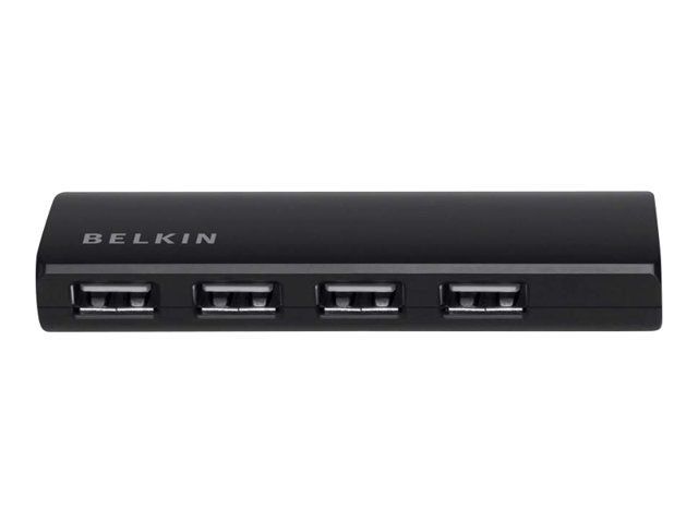 Belkin Ultra-Slim Series 4-Port USB 2.0 Hub - Concentrateur (hub) - 4 x USB 2.0 - de bureau