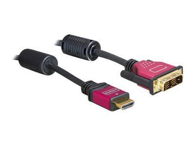 Delock - Câble adaptateur - liaison simple - HDMI mâle pour DVI-D mâle - 5 m