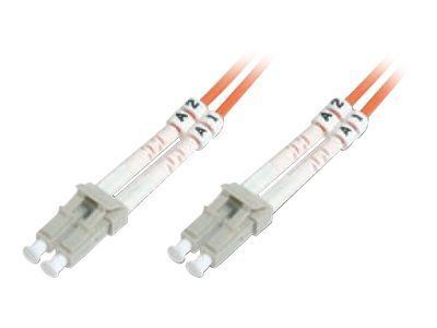 DIGITUS - Cordon de raccordement - LC multi-mode (M) pour LC multi-mode (M) - 1 m - fibre optique - 50 / 125 microns - OM2 - sans halogène - orange