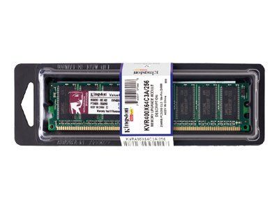 Kingston ValueRAM - DDR - module - 256 Mo - DIMM 184 broches - 400 MHz / PC3200 - CL3 - 2.6 V - mémoire sans tampon - non ECC - pour ASUS AP130, P4P800; ECS 848, 865, 915, KV2, PF2, PF3, PM800...