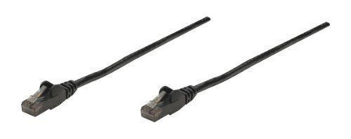 Intellinet Network Patch Cable, Cat6, 10m, Black, CCA, U/UTP, PVC, RJ45, Gold Plated Contacts, Snagless, Booted, Lifetime Warranty, Polybag - Cordon de raccordement - RJ-45 (M) pour RJ-45 (M) - UTP - CAT 6 - moulé, sans crochet - noir