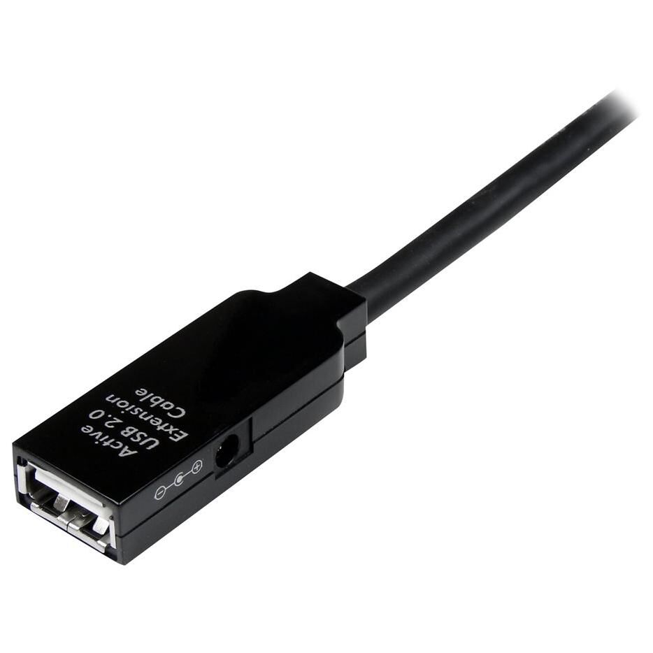 StarTech.com Câble d'extension USB 2.0 actif 35 m - M/F - Rallonge de câble USB - USB (M) pour USB (F) - USB 2.0 - 35 m - actif - noir - pour P/N: SVA5H2NEUA, UUSBOTG