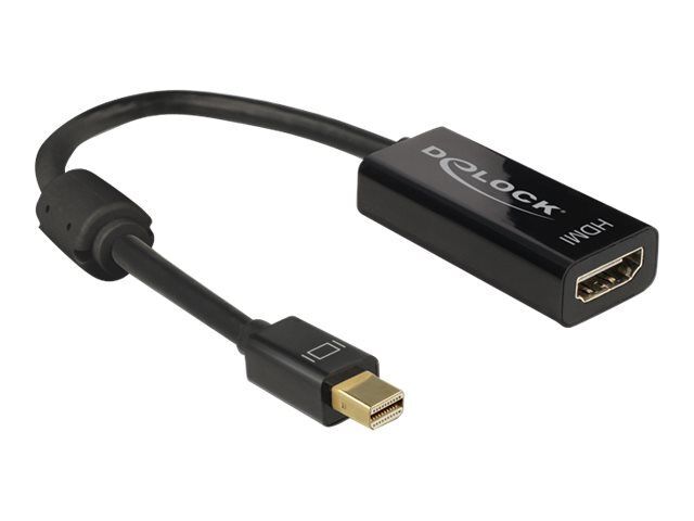Delock - Adaptateur vidéo - Mini DisplayPort mâle pour HDMI femelle - 20 cm - noir - support 4K