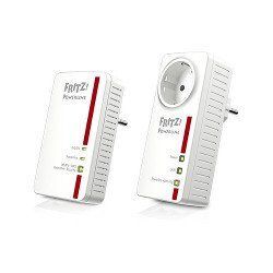 AVM FRITZ!Powerline 1220E - Kit d'adaptation pour courant porteur 1GbE, HomePlug AV (HPAV) 2.0, IEEE 1901 - Branchement mural (pack de 2)
