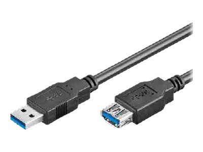 Ewent - Rallonge de câble USB - USB type A (F) pour USB type A (M) - USB 3.0 - 1.8 m - noir