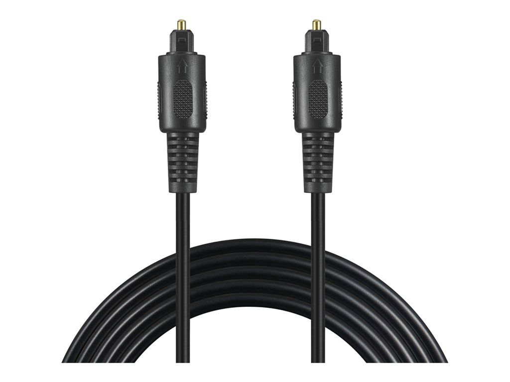 Sandberg - Câble audio numérique (optique) - TOSLINK mâle pour TOSLINK mâle - 1.8 m - fibre optique - noir