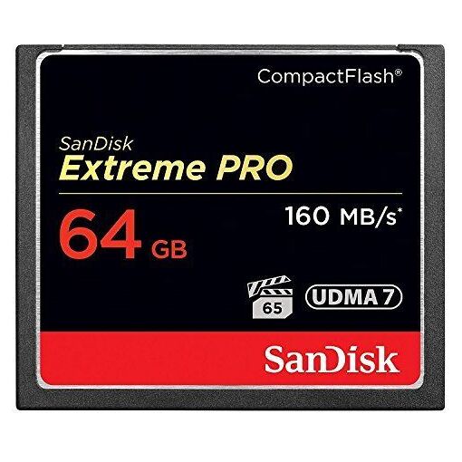 SanDisk Extreme PRO - 64GB CompactFlash Memory Card - VPG-65 Rated for 4K and Full HD Video