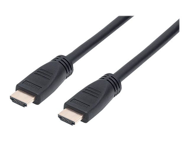 Manhattan HDMI Cable with Ethernet (CL3 rated, suitable for In-Wall use), 4K@60Hz (Premium High Speed), 8m, Male to Male, Black, Ultra HD 4k x 2k, In-Wall rated, Fully Shielded, Gold Plated...