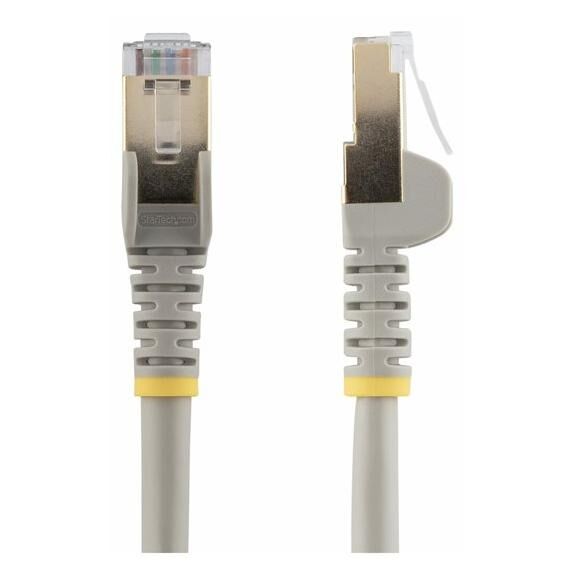 StarTech.com 50cm CAT6A Ethernet Cable, 10 Gigabit Shielded Snagless RJ45 100W PoE Patch Cord, CAT 6A 10GbE STP Network Cable w/Strain Relief, Grey, UL Certified Wiring/TIA - Category 6A - 26AWG (6ASPAT50CMGR) - Cordon de raccordement - RJ-45 (M)...