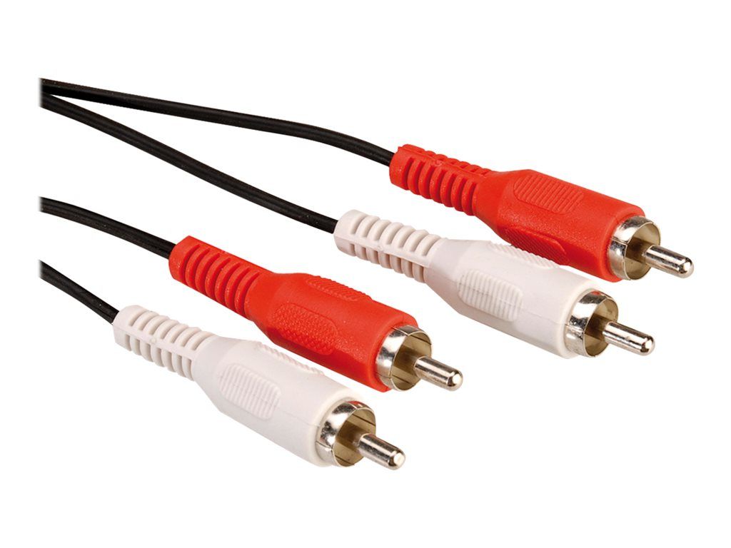Roline - Câble audio - RCA mâle pour RCA mâle - 10 m - blindé - noir