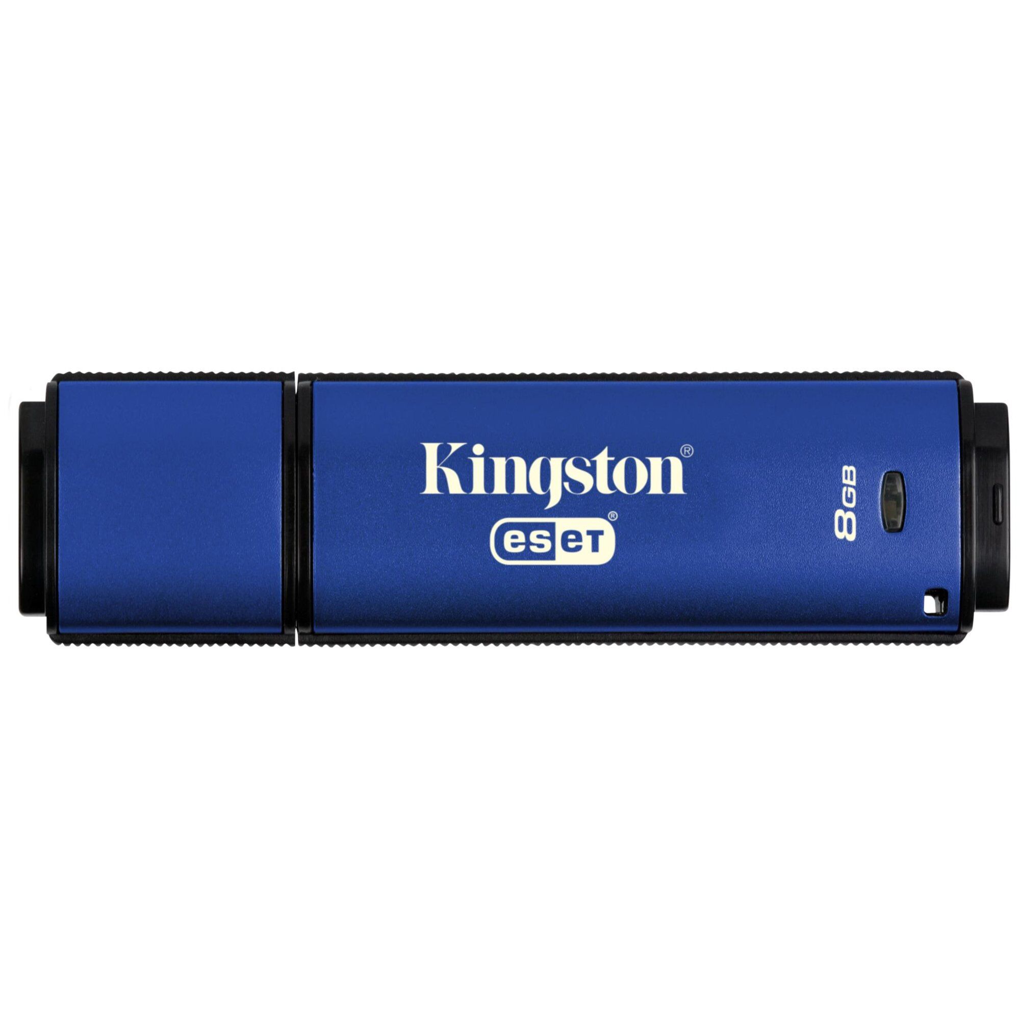 Kingston DataTraveler Vault Privacy 3.0 Anti-Virus - Clé USB - chiffré - 8 Go - USB 3.0 - Conformité TAA