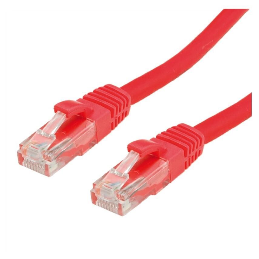 VALUE - Cordon de raccordement - RJ-45 (M) pour RJ-45 (M) - 10 m - UTP - CAT 6a - moulé, sans crochet - rouge, RAL 3000