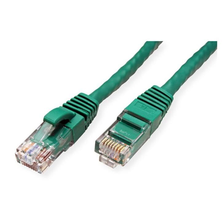 VALUE - Cordon de raccordement - RJ-45 (M) pour RJ-45 (M) - 3 m - UTP - CAT 6a - moulé, sans crochet - vert, RAL 6016