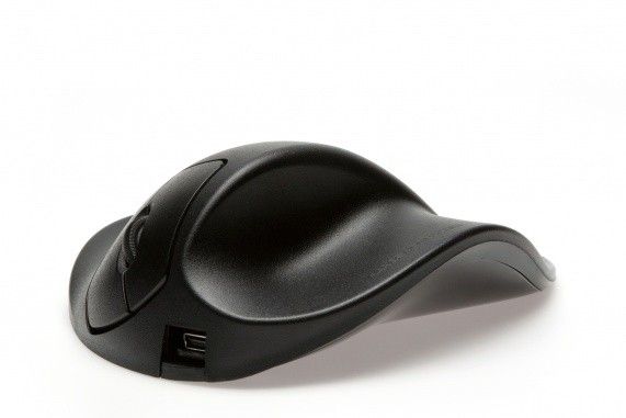 Bakker Elkhuizen Hippus large - Souris - pour droitiers - 2 boutons - filaire - USB - noir