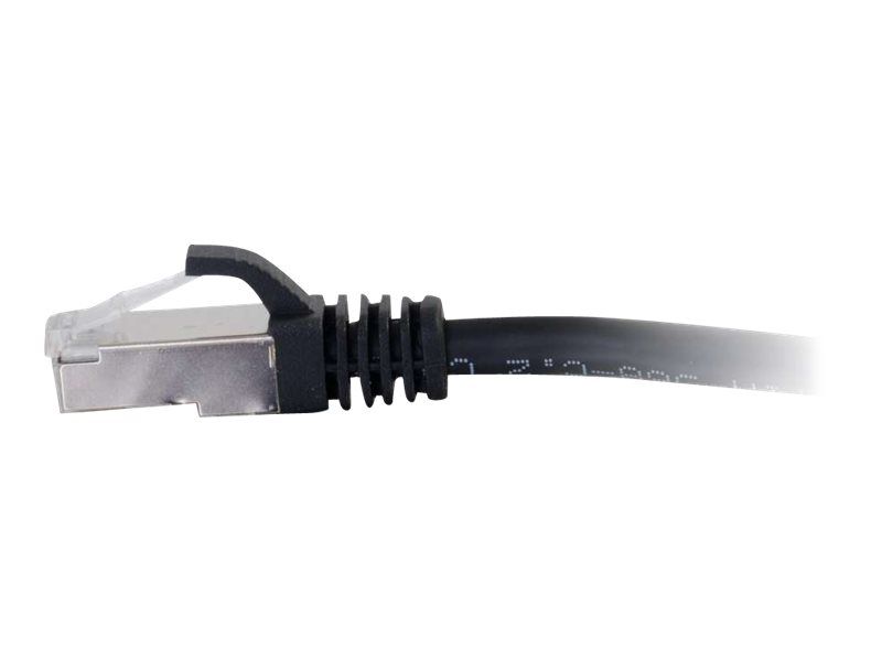 C2G Cat6a Booted Shielded (STP) Network Patch Cable - Cordon de raccordement - RJ-45 (M) pour RJ-45 (M) - STP - CAT 6a - moulé, sans crochet, bloqué - noir