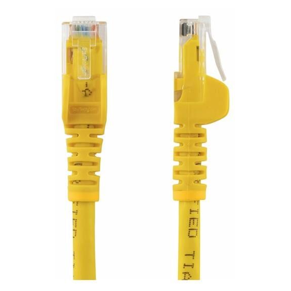 StarTech.com 1m CAT6 Ethernet Cable, 10 Gigabit Snagless RJ45 650MHz 100W PoE Patch Cord, CAT 6 10GbE UTP Network Cable w/Strain Relief, Yellow, Wiring is UL Certified/TIA - Category 6 - 24AWG (N6PATC1MYL) - Cordon de raccordement - RJ-45 (M)...