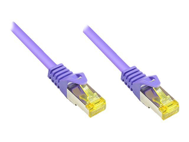 Good Connections RNS - Cordon de raccordement - RJ-45 (M) pour RJ-45 (M) - 15 m - SFTP, PiMF - CAT 7 - sans halogène, sans crochet - violet