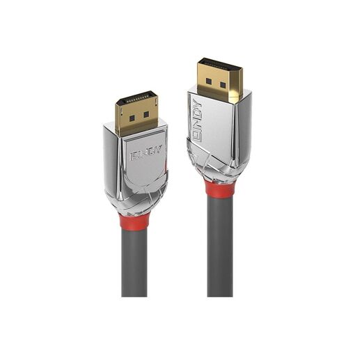 Lindy DisplayPort Cable - 1m, Round, 4K Support, Gray