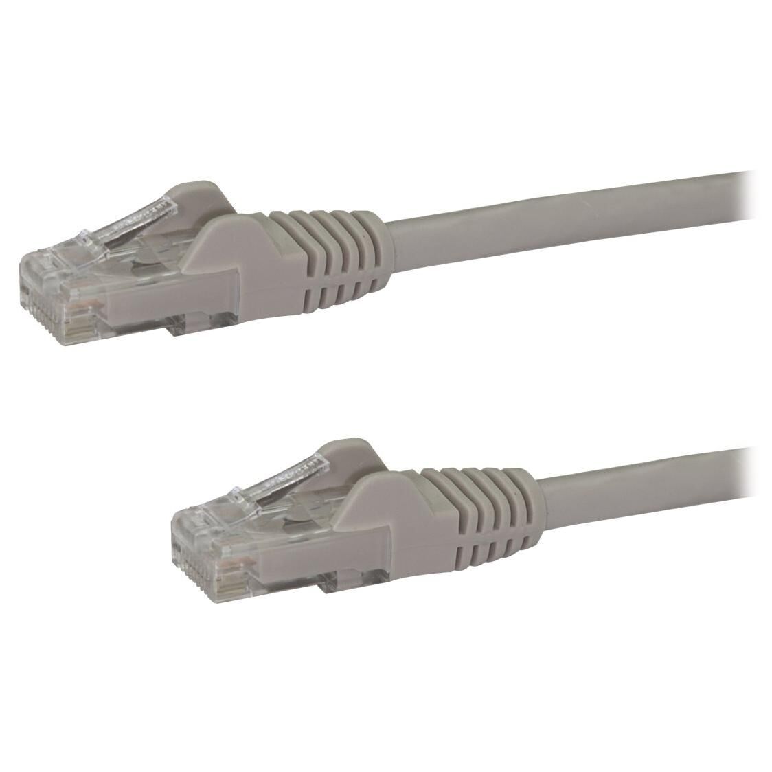 StarTech.com 3m CAT6 Ethernet Cable, 10 Gigabit Snagless RJ45 650MHz 100W PoE Patch Cord, CAT 6 10GbE UTP Network Cable w/Strain Relief, Grey, Wiring is UL Certified/TIA - Category 6 - 24AWG (N6PATC3MGR) - Cordon de raccordement - RJ-45 (M) pour...