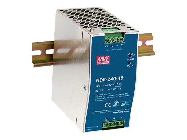 D-Link DIS N240-48 - Alimentation électrique (montable sur rail DIN) - 240 watt - pour DIS 100G-5PSW