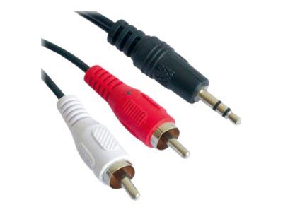 Nano Cable - Câble audio - RCA x 2 mâle pour mini-phone stereo 3.5 mm mâle - 5 m - noir