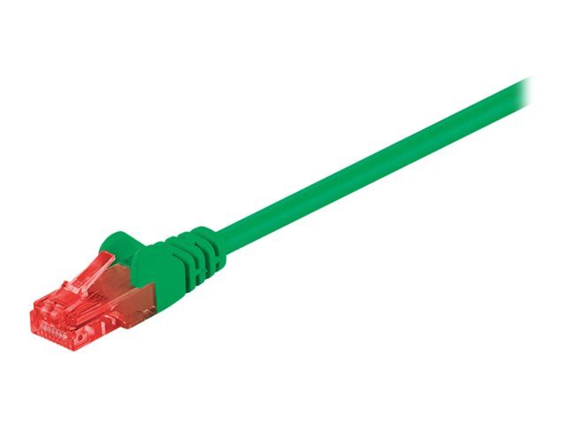 goobay - Cordon de raccordement - RJ-45 (M) pour RJ-45 (M) - 25 cm - UTP - CAT 6 - moulé - vert