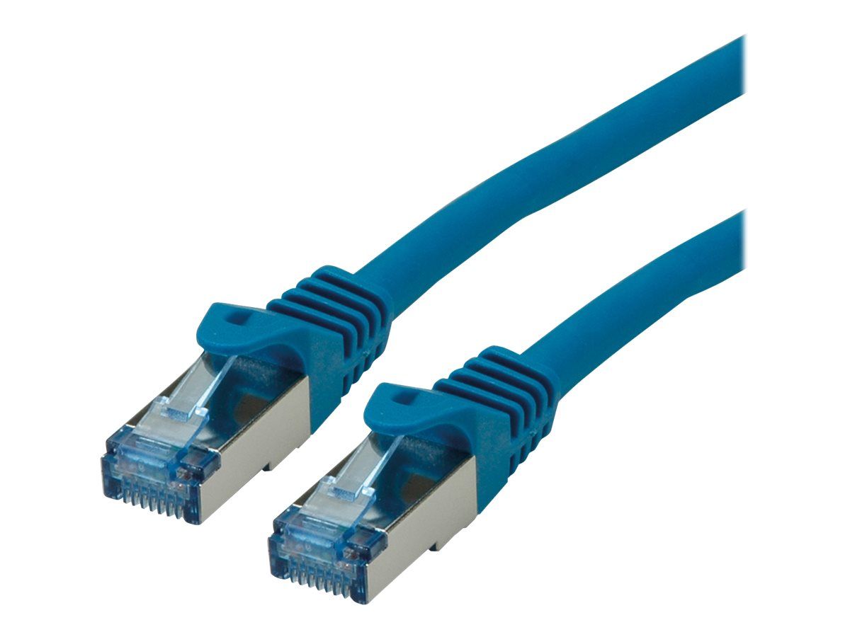 Roline - Cordon de raccordement - RJ-45 (M) pour RJ-45 (M) - 30 cm - SFTP - CAT 6a - bleu