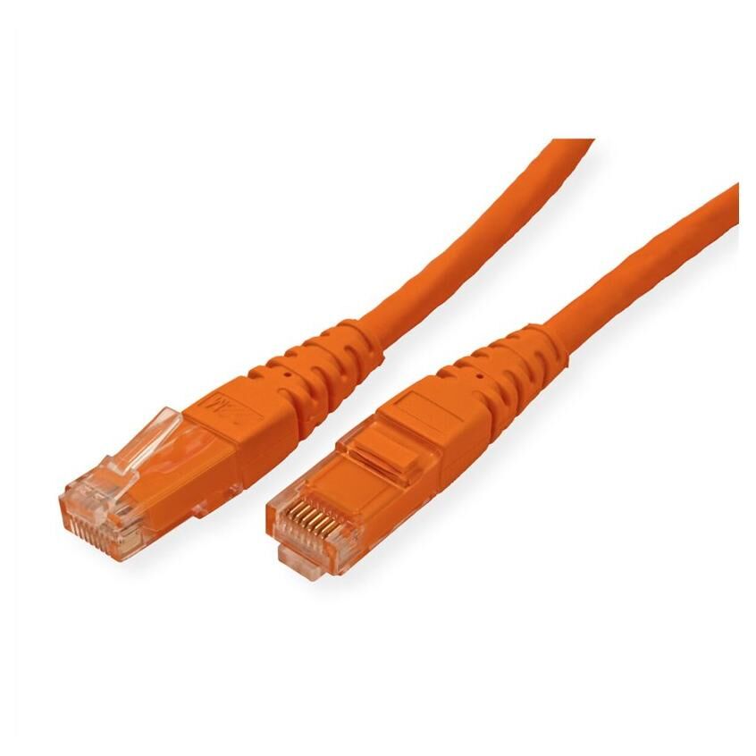 Roline - Cordon de raccordement - RJ-45 (M) pour RJ-45 (M) - 5 m - UTP - CAT 6e - bloqué - orange