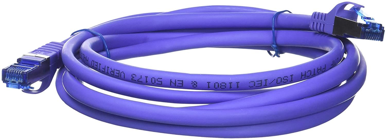 LogiLink PrimeLine - Cordon de raccordement - RJ-45 (M) pour RJ-45 (M) - 2 m - SFTP, PiMF - CAT 6a - sans halogène, moulé, sans crochet - violet
