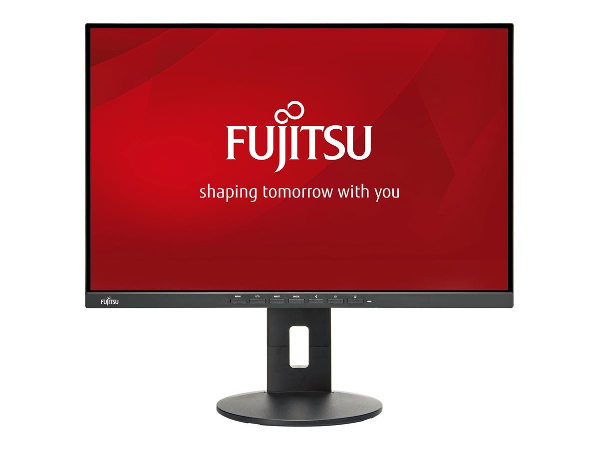 Fujitsu B24-9 WS - Business Line - écran LED - 24" - 1920 x 1200 WUXGA - IPS - 300 cd/m² - 1000:1 - 5 ms - HDMI, VGA, DisplayPort - haut-parleurs - noir mat - pour ESPRIMO P558, P956
