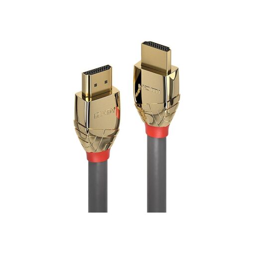 Lindy Gold Line Standard Ethernet Cable - HDMI to HDMI - 10m - Triple Shielded - Grey - 4K Support