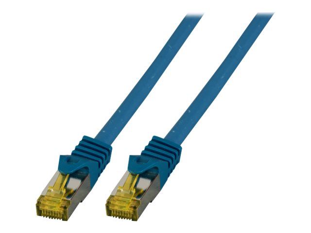 EFB-Elektronik - Cordon de raccordement - RJ-45 (M) pour RJ-45 (M) - 30 m - SFTP - CAT 7 (câble)/CAT 6a (connecteurs) - sans halogène, moulé - bleu