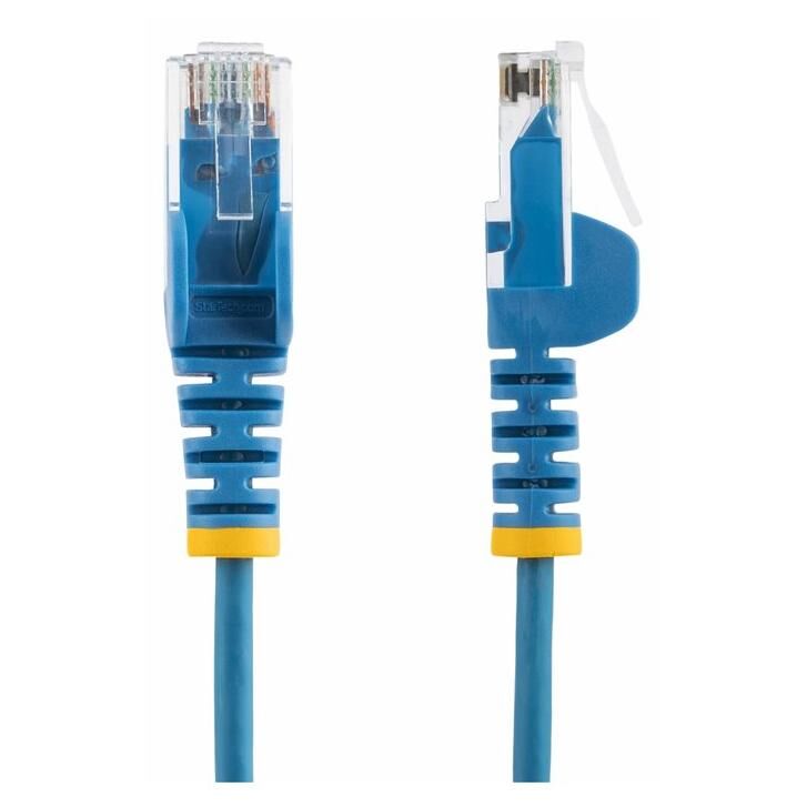 StarTech.com 3m Slim LSZH CAT6 Ethernet Cable, 10 Gigabit Snagless RJ45 100W PoE Patch Cord, CAT 6 10GbE UTP Network Cable w/Strain Relief, Blue, ETL, Low Smoke Zero Halogen - Category 6 - 28AWG (N6PAT300CMBLS) - Cordon de raccordement - RJ-45...