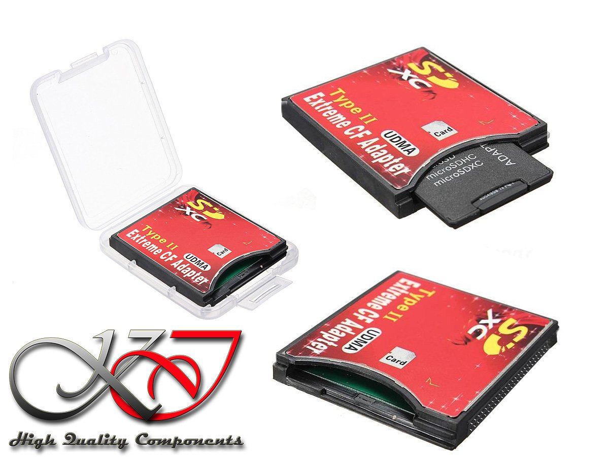 KALEA-INFORMATIQUE © - Adaptateur SD SDHC SDXC SD 3.0 vers Compact Flash CF I ou CF II - Pour Ordinateur ou appareil photo CANON