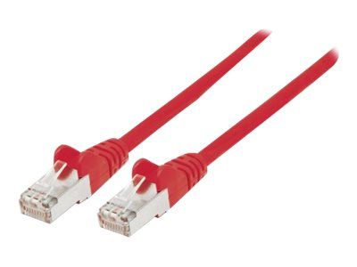 Intellinet Network Patch Cable, Cat6A, 3m, Red, Copper, S/FTP, LSOH / LSZH, PVC, RJ45, Gold Plated Contacts, Snagless, Booted, Lifetime Warranty, Polybag - Cordon de raccordement - RJ-45 (M) pour RJ-45 (M) - 3 m - SFTP, PiMF - CAT 6a - IEEE...