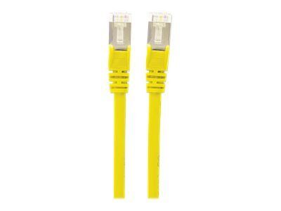 Intellinet Network Patch Cable, Cat7 Cable/Cat6A Plugs, 7.5m, Yellow, Copper, S/FTP, LSOH / LSZH, PVC, RJ45, Gold Plated Contacts, Snagless, Booted, Lifetime Warranty, Polybag - Câble réseau -...