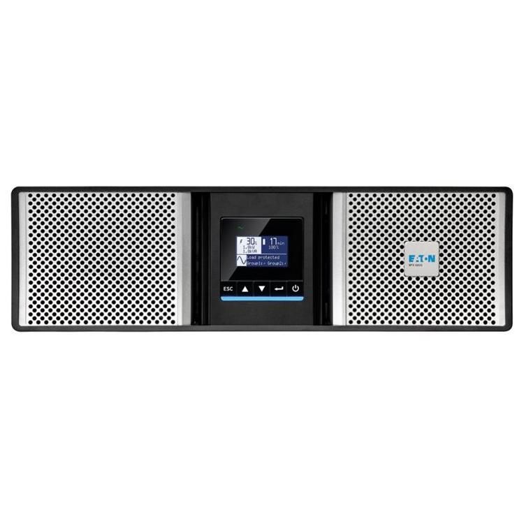 Eaton 9PX G2 9PX5KIRTNG2 - Onduleur (montable sur rack / externe) - CA 200/208/220/230/240 V - 5000 watt - 5000 VA - monophasé - 5 Ah - Ethernet 10/100/1000, RS-232, USB - connecteurs de sortie : 13 - PFC - 3U - 19" - noir, argent
