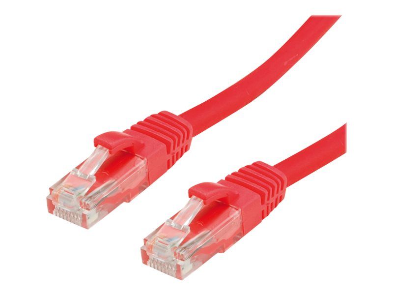 VALUE - Cordon de raccordement - RJ-45 (M) pour RJ-45 (M) - 50 cm - UTP - CAT 6 - sans halogène, moulé, solide - rouge