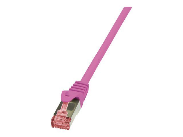 LogiLink PrimeLine - Cordon de raccordement - RJ-45 (M) pour RJ-45 (M) - SFTP, PiMF - CAT 6 - sans halogène - rose