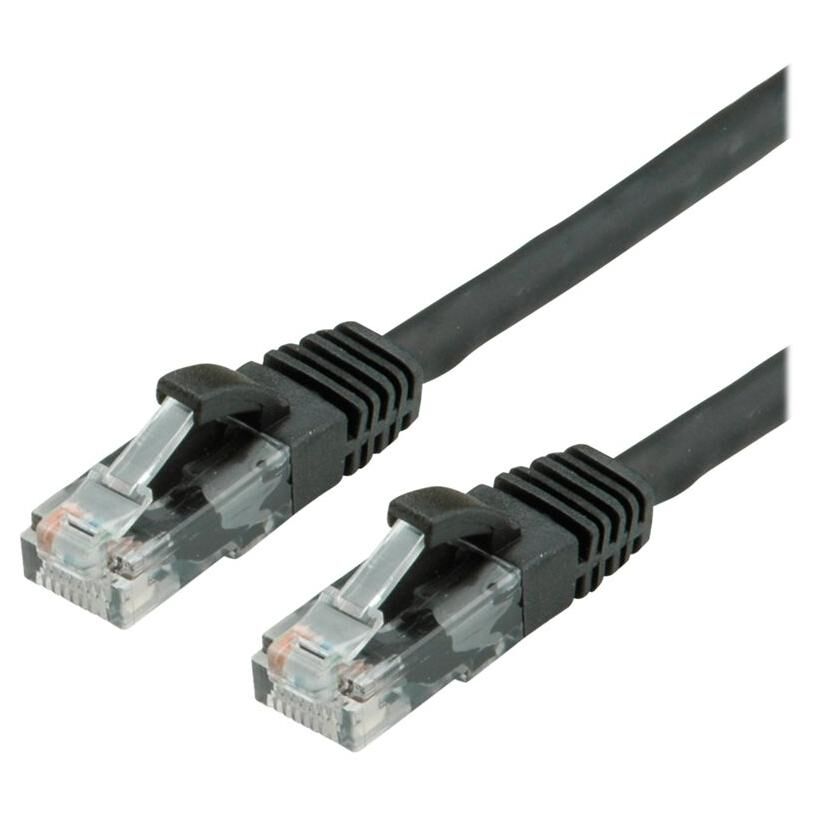 VALUE - Cordon de raccordement - RJ-45 (M) pour RJ-45 (M) - 5 m - UTP - CAT 6 - sans halogène, moulé, sans crochet - noir