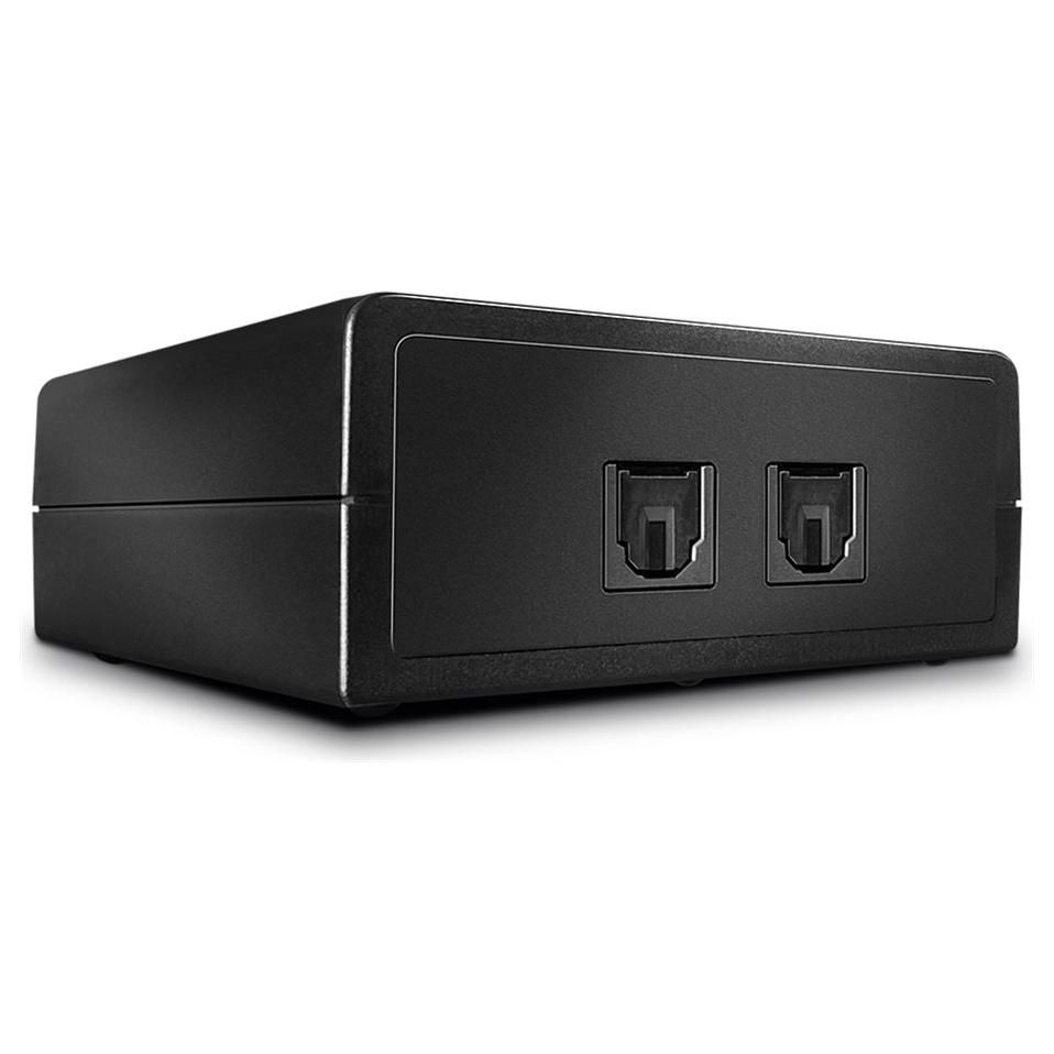 Lindy 2 Port Automatic Optical Audio Switch - Commutateur audio - 2 x TOSLINK - de bureau
