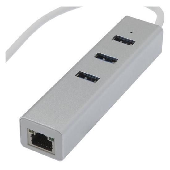 APM - Concentrateur (hub) - type-C - 3 x SuperSpeed USB 3.0 + 1 x 10/100/1000 - de bureau