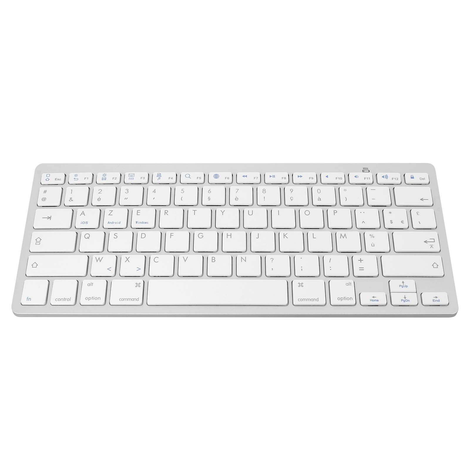 Clavier Bluetooth sans fil AZERTY Mécanisme à ciseaux Temps réponse 0.2s Blanc