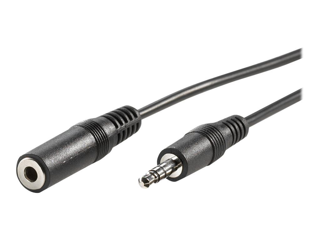 Secomp VALUE - Câble audio - mini-phone stereo 3.5 mm mâle pour mini-phone stereo 3.5 mm femelle - 3 m - noir