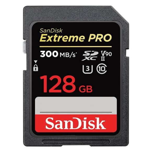 SanDisk Extreme PRO - Carte mémoire flash - 128 Go - UHS-II U3 / Class10 - 1733x/2000x - SDXC UHS-II