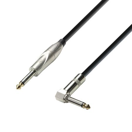 Adam Hall - K3IPR0300 - Câble Instrument Jack 6,35 mm mono vers Jack 6,35 mm mono coudé - 3.00 m